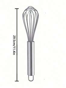 1/3pcs, Whisk With Solid Wood Handle, Kitchen Mini Stainless Steel Egg Beater, Milk Whipper Wire Whisk For Blending, Whisking, Beating, Or Stirring - Multicolor - View 15