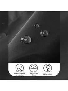 1 件男士背包，新款时尚卷顶翻盖双肩带背包，大容量，商务，休闲，运动，户外，旅行，防水尼龙，纯色，音乐节礼物 - 黑色 - 查看 9