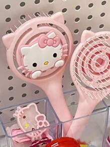 Sanrio Sanrio 1 szt. Uroczy kształt puszystego, pustego grzebienia, grzebień DIY do makijażu, masaż, przenośny, bardzo atrakcyjny, poziom, suchy i mokry, podwójne zastosowanie (otrzymany, wymaga samodzielnego wykonania)
