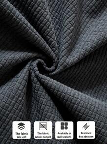 1pc Waterproof Corduroy Jacquard 4-Season Sofa Cushion Cover, Simplistic Modern Style Pet-Friendly Anti-Scratch Anti-Slip Sofa Slipcover, Suitable For 1/2/3/4-Seat Sofa In Living Room (Armrest Sold Separately)