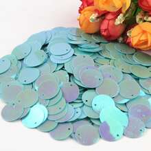 15mm Round Sequins Side Hole Loose Cup Sequin 1.5cm AB Mix Color Paillettes For Jewelry Making Diy Sewing Garment Craft Wedding Dress Decor 20g 210pcs