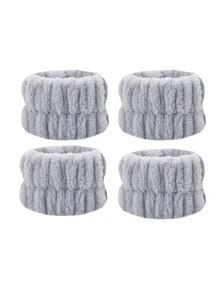 1/2/4pcs Facial Cleansing, Wristband, Moisture Resistant, Mother's Day Gift, Facial, Skincare Wristband, Mother, Solid Color, Washroom, Elastic & Sweat-Wicking Facial Cleansing Headband, Makeup Headband, Facial Headband, Skin Care Headband Bathroom Decor Fall Decor Back To School