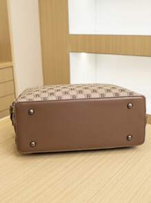 Bedruckte Handtasche, Damen Tragetasche, Retro Schultertasche, große Kapazität, Lässig, modisch, Pendlertasche, Marken-Nische 2025, vielseitig