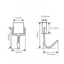 5pcs/Set 14lbs Super Strong Magnetic Hooks - Anti-Rust Space Saving Square Magnetic Hooks With 180° Rotating, Heavy Duty For Kitchen, Fridge, Microwave Oven