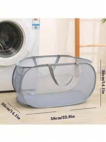 1pc New Foldable Laundry Basket Laundry Basket Foldable Storage Large Capacity Laundry Basket Bathroom Storage Basket - Multicolor - View 4