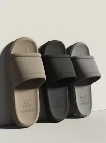 Unisex Indoor Home EVA One-Piece Slippers, Simple Solid Color Lightweight Soft Flexible Bathroom Shower Non-Slip Casual Slippers For Home Use, Suitable For Teen, Summer Casual, Outdoor Athletic, Vacation Travel, Graduation Gifts, Birthday Dress Accessories