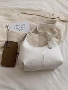 女士时尚腋下包/单肩包，适合日常通勤 - 白色 - 查看 9