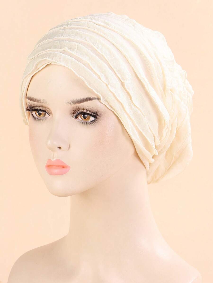 1pc Daily Casual Headscarf, For Indoor And Outdoor, Warm Slouchy Head Cover Hat
