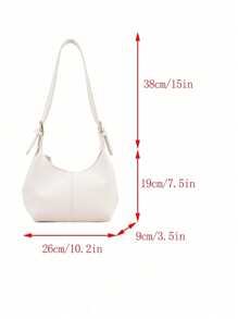 女士时尚腋下包/单肩包，适合日常通勤 - 白色 - 查看 10