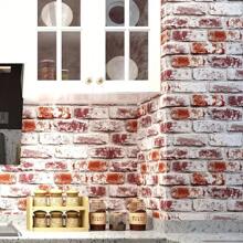 1 卷复古红砖图案粘性接触纸 17.7 英寸 X 39.3/118.1/196.8 英寸防水可移动客厅厨房墙壁卧室宿舍家具翻新秋季美学壁纸房间装饰家居装饰墙壁装饰浴室装饰卧室装饰房间装饰用品客厅装饰家居装饰客厅墙壁艺术墙纸贴纸墙贴墙贴