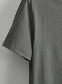 T-shirt décontracté à col rond et manches courtes pour hommes, couleur unie, style simple pour le port quotidien, printemps/été