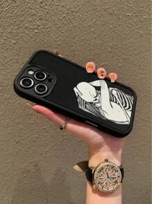 Skeleton1pc Illustration Skull Hugging Design Dark Style Phone Case Compatible With IPhone 11, 12, 13, 14, 11 Pro Max, 12 Pro Max, 13 Pro Max, 14 Pro Max, XR, 15, 15 Pro, 15 Pro Max, 16, 16 Pro, 16 Pro Max, Galaxy, Redmi, Oppo, Vivo, OnePlus, Honor