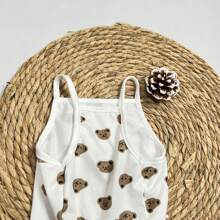 Fashionable Pet Dress, Cute Bear Print Dress, Dog Clothing