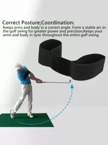 Golf Swing Trainer Arm Band - Suitable For Men And Women, Swing Practice Assist Strap, Elastic Hand Motion Corrector To Improve Your Swing