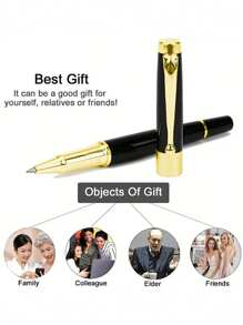 Customizable Personalized Business Gift Set With Metal Signing Pen, Corporate Promotional Gift - Multicolor - View 3