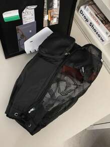 Swimming Bag, Mesh Drawstring Backpack With Wet Pocket, Beach Bag, Gym Workout Gear Bag, Sports Storage Tote, Handbag & Shoulder Bag