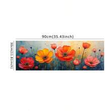 1pc Colorful Flower Botanical Posters , Modern Wall Arts , 3D Canvas Painting, Wall Art Pictures For Living Room For Bedroom Office Decor Unframed 50x150cm/19.68x59.05inch