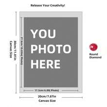 Customized Diamond Painting Set, DIY Personalized Pictures, 5D Diamond Art, Adult Customized Gift, Home Wall Decoration (Round Diamonds, 11.7x11.7 Inches/30x30 Cm), Diamond Painting Art Set - Multicolor - View 13