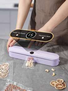 Kitchen Home Vacuum Sealer Food Preservation Plastic Bags Sealer Packaging Machine Automatic Sealing Machine Kitchen - Multicolor - View 3