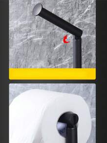 1 pieza Estantería de almacenamiento para baño, Porta rollos de papel higiénico y soporte para cepillo de inodoro de acero inoxidable