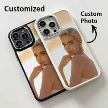 DIY 定制手机壳适用于 iPhone 16 15 14 13 12 11 Pro MAX XR XS X，个性化手机壳带照片，手机壳带生日情侣照片，适用于家庭宠物和狗