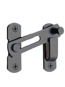 1pc Heavy-Duty Metal Gate Latch, 180° /90°Flip Sliding Bolt, Secure Locking For Pets, Garage, Bathroom & Garden, With Spring Mechanism