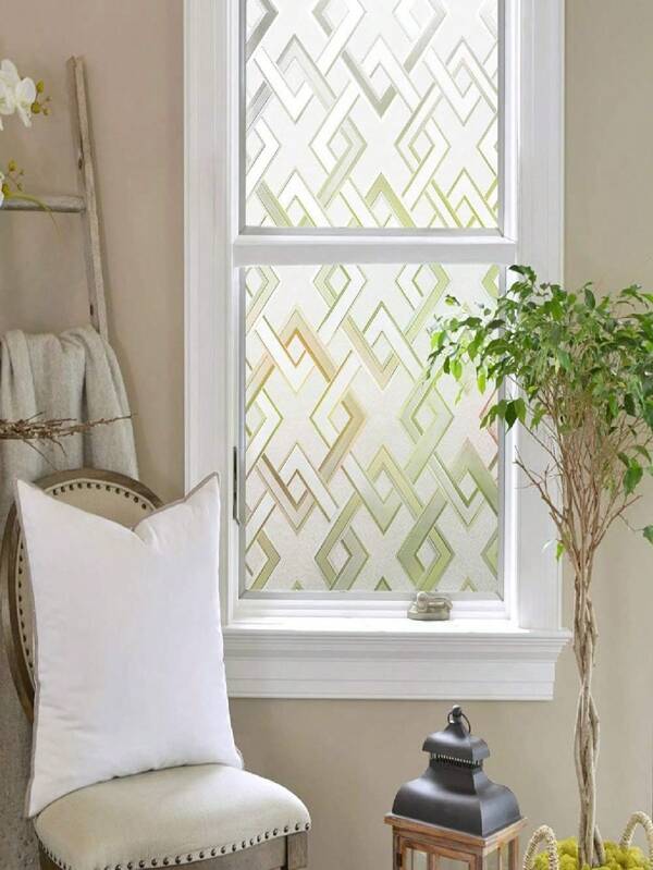 1 Rollo de película para privacidad de ventana, adhesivos decorativos de vinilo 3D para ventana, película de ventana estática sin pegamento que bloquea los rayos UV para decoración de habitación, decoración de pared, pegatinas personalizadas
