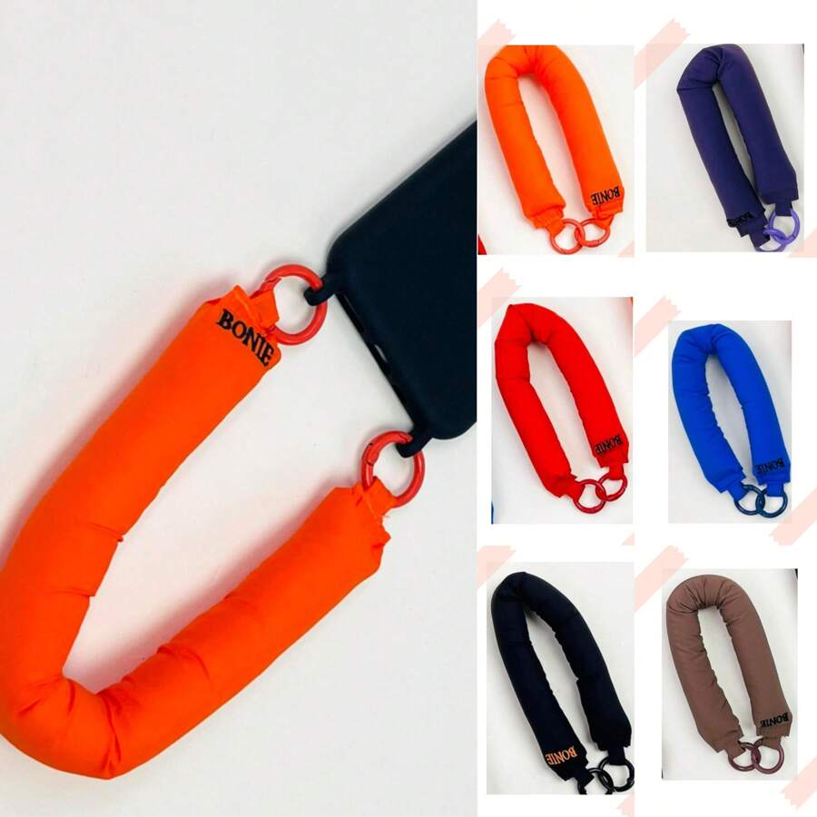 1pc Candy Color Padded Phone Lanyard, Soft Lanyard Strap For Bags, Water Bottles, Key Chains, Leashes