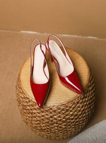 New Fashion High Heels Women's Shoes With Waterproof Platform, Pointed Toe And Hollow Out Design