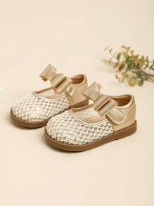 Mädchen Urlaubsstil Schleife Dekor Mesh flache Lässig Schuhe