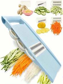 1 Set 5in1 Vegetable Slicer Multifunctional Fruit Slicer Manual Food Grater Vegetable Grater Cutter Potato Grater Household Potato Chopper Kitchen Stuff Kitchen Gadgets