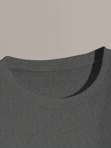 T-shirt décontracté à col rond et manches courtes pour hommes, couleur unie, style simple pour le port quotidien, printemps/été