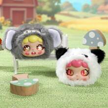 毛绒钥匙扣 - 动物玩偶钥匙扣，青少年毛绒玩具，每盒6种不同款式，随机单盒发货，有机会获得隐藏款式