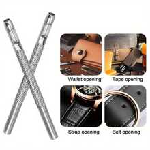 Juego de 4 perforadores de agujeros para cinturones (2.5 mm + 3 mm + 3.5 mm + 4 mm) Kit de perforadores de agujeros redondos para, correas de reloj, bolsas de cinturón, herramientas manuales galvanizadas multiusos para bricolaje