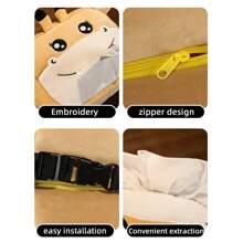 1pc Cute Plush Tissue Box Car Paper Towel Holder, Hanging Tissue Dispenser Armrest Box Backseat Paper Napkin Storage For Car, Tissue Box Holder, Napkin Holder, Festival Family Gathering, Kitchen Dining Table Decor For Home Kitchen Bedroom Living Room Dining Room, Home Decoration Accessories, Decorative Box, Women Wedding Gift, Summer Travel Holiday Festival Must-Have