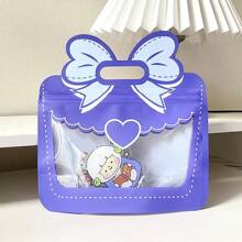 10 piezas de bolsas de regalo con lazo - Bolsas autosellantes - Empaque de tarjetas postales pequeñas - Artículos decorativos de caramelos y meriendas con lazo para llevar - Bolsas de plástico con soporte