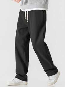 男士直筒针织裤，时尚高街百搭休闲慢跑裤，轻便，适合春秋夏季