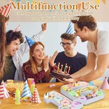 1pc 0-9 Numeric Shaped Reusable Dessert Display Plate, 26 Alphabet A-Z Shaped Tray, Suitable For Filling With Sweets, Cakes, Chocolates, Fruits, Ideal For Graduation Ceremony, Birthday Party, Bachelor Party, Wedding Anniversary, Various Holiday Table Decor