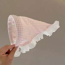 法式田园风蕾丝裹头巾时尚三角头巾女发圈头箍海边饰品复古优雅围巾丝带法式蕾丝三角头巾花朵发饰 - 彩色 - 查看 11