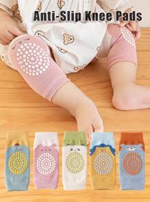 1 Pair Of Baby Cartoon Animal Crawling Anti-Slip Knee Pads Socks,Suitable For Infants & Children Learning To Walk Indoors - Multicolor - View 2