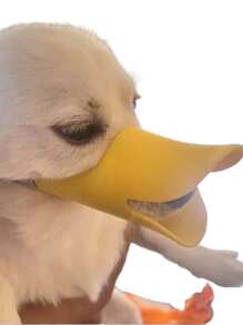 1pc Soft Silicone Dog Muzzle - Prevent Biting And Chewing - Duck Mouth Shaped Training Tool