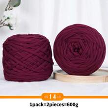2 Packs, Total 600g, Fabric Strips, Woven Cushions, Woven Bags, Handicraft Yarn, Large Balls Of Yarn - 2 Large Pieces Of Fabric Strips - View 11