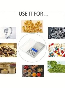 1 pieza Balanza digital de bolsillo para joyería, 200g x 0.01g, balanza para polvos, oro, té, práctica, balanza digital para joyería con pantalla LCD. Puede usarse para medir diariamente joyería, metales preciosos, polvos y otros artículos pequeños. Batería no incluida.