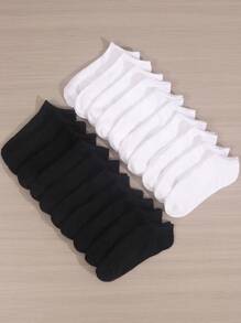 Juego de 3/10/15/20/30/50/100 pares de calcetines delgados y simples de colores negro, blanco y gris, calcetines invisibles, versátiles calcetines informales de verano para pareja, calcetines desechables de corte bajo