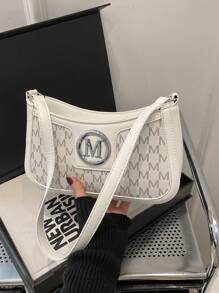 1 pieza Bolso versátil de mujer con bloques de color para uso diario, bolso de hombro de alta calidad y exclusivo adecuado para citas, compras, regalos