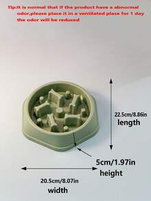 Pet Supplies Slow Feeder Dog Bowl, Bone Shaped Candy Color Cat Slow Feeding Bowl