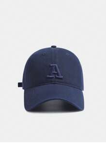 Czapka baseballowa z haftem w literę A Jednolity kolor Prosta, swobodna czapka sportowa Czapki z filtrem przeciwsłonecznym