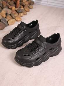 Women's Cushioned Rubber Sandals, Summer Outdoor Anti-Slip Anti-Odor Thick Sole Slippers, Suitable For Beach, Water Sports, Quick Drying