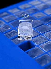 1 pieza Molde de cubitos de hielo de silicona de color opcional con 160 mini cubos y molde de liberación fácil para hielo triturado y arena de hielo