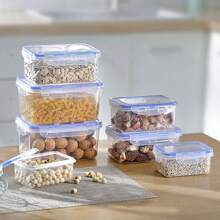 Set de 3/4/6 piezas de recipientes de almacenamiento de alimentos a prueba de fugas, con capacidad de hasta 84 onzas, con tapas herméticas, aptos para microondas, reutilizables, rectangulares, para preparación de comidas y organización de la cocina